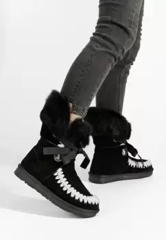 Cizme imblanite dama Livanta negre imagine