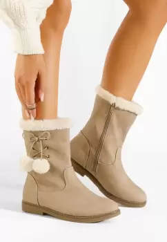 Cizme imblanite dama negre Milena imagine