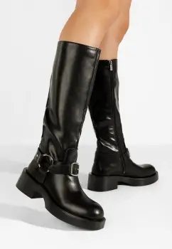 Cizme inalte dama Delois negre imagine