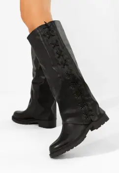 Cizme lungi fara toc imagine