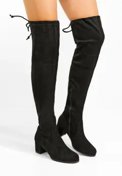 Cizme lungi peste genunchi Mystica negre imagine