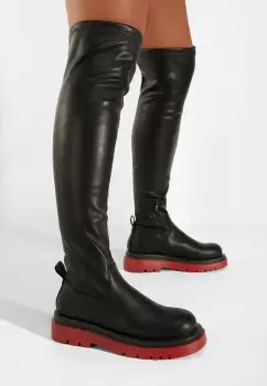 Cizme lungi peste genunchi negre Coria imagine