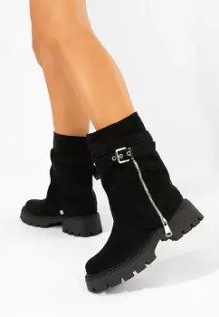 Cizme scurte dama Ginesia negre imagine