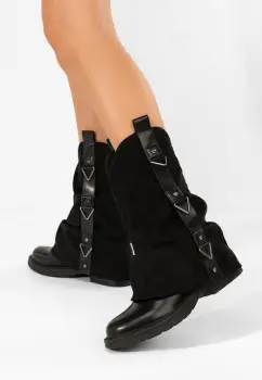 Cizme scurte dama Ismoria negre imagine