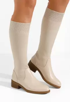 Cizme tip soseta Kivala bej imagine