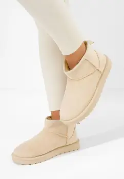 Cizme tip ugg Felica bej imagine