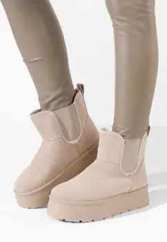 Cizme tip ugg Kaiza kaki imagine