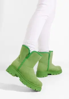 Cizme tip ugg Octavia verzi imagine