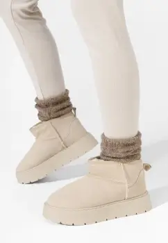 Cizme tip ugg Olevianna bej imagine