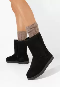 Cizme tip ugg Ozira negre imagine