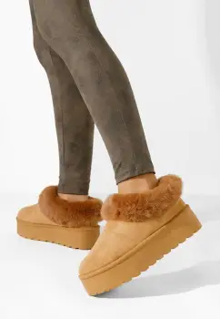 Cizme tip ugg Sevina V2 camel imagine