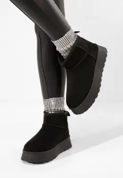 Cizme tip ugg Shayne negre imagine