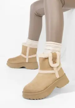 Cizme tip ugg Sicona kaki imagine