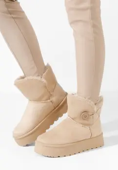 Cizme tip ugg Troyes V2 bej imagine