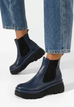Ghete chelsea dama Avelyn navy imagine