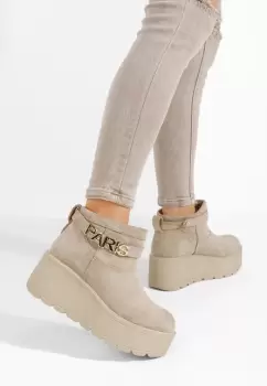 Ghete cu platforma Alrima kaki imagine