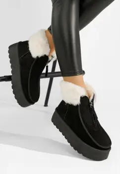 Ghete cu platforma Ardella negre imagine