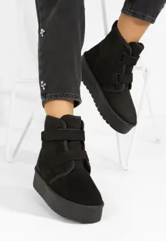 Ghete cu platforma Dagmar negre imagine