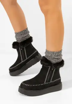 Ghete cu platforma Delyra negre imagine