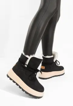 Ghete cu platforma Dionea negre imagine