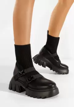 Ghete cu platforma negre Garcia imagine