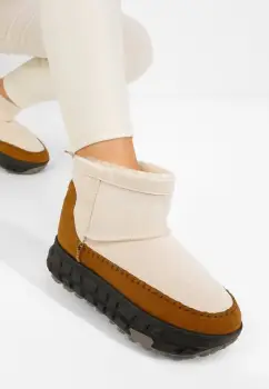 Ghete cu platforma Novela bej imagine