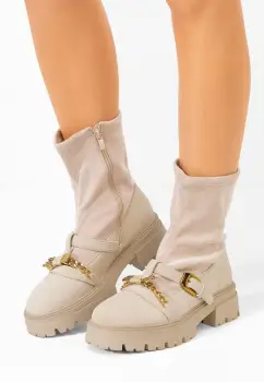 Ghete cu talpa groasa Vuliana bej imagine