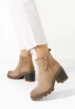 Ghete cu toc Rozeda bej imagine