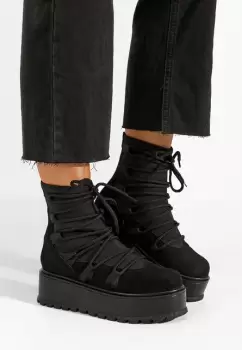 Ghete dama piele Amelia V2 grena imagine