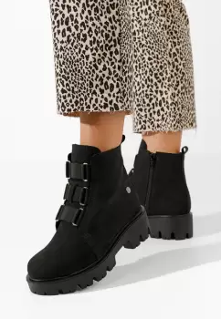 Ghete dama piele Brallia V2 negre imagine