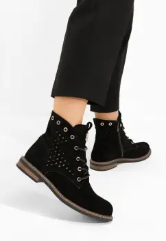 Ghete dama piele Farella negre imagine