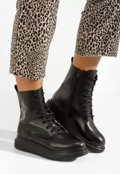 Ghete dama piele Iratea V2 negre imagine