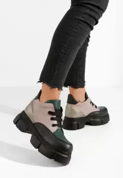 Ghete dama piele Kianna multicolore imagine