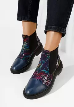 Ghete dama piele Lamira multicolore imagine