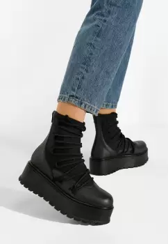 Ghete dama piele negre Amelia imagine