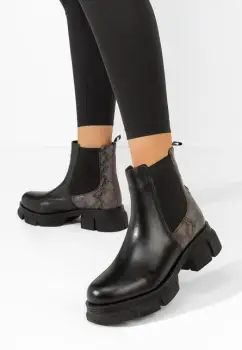 Ghete dama piele Tennille negre imagine