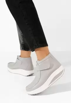 Ghete dama piele Valara navy imagine