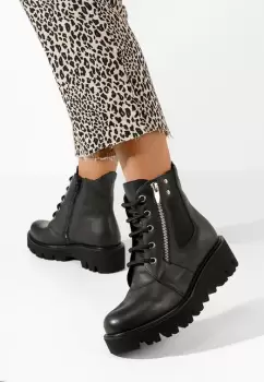 Ghete dama piele Welsa V2 negre imagine