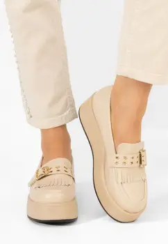 Mocasini cu platforma Magie bej imagine