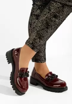 Mocasini cu talpa groasa Ifea negri imagine