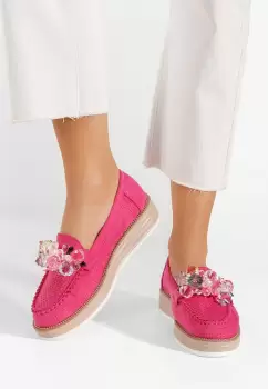 Mocasini cu talpa groasa Veiga fucsia imagine