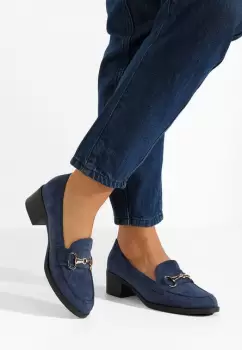 Mocasini cu toc Empress negri imagine