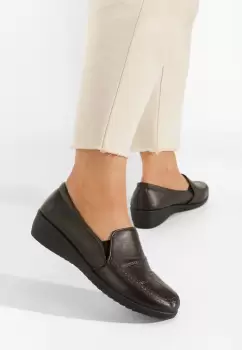 Mocasini dama Laurentina maro imagine