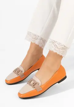 Mocasini dama Moryena portocalii imagine