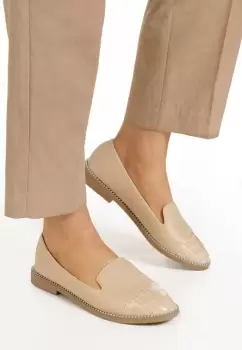 Mocasini dama Rowina Bej imagine
