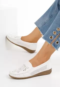 Mocasini dama Sophinna B albi imagine