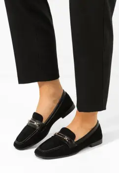 Mocasini dama Viridiana negri imagine