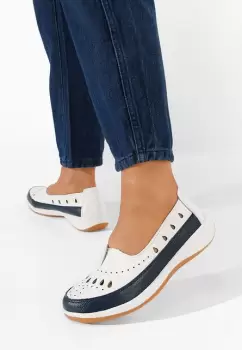 Mocasini piele naturala Sudeia navy imagine