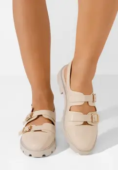 Pantofi casual dama Agripina bej imagine