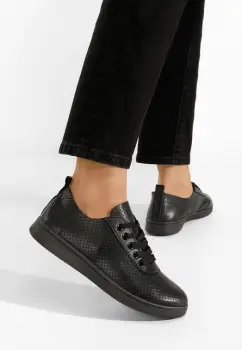 Pantofi casual dama Calista negri imagine